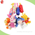 Cute dog educational animal rattle plush baby toys